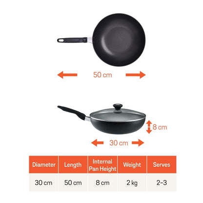 Induction Covered Stirfry 30cm/4.3L