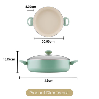 Nonstick Induction Covered Sauteuse 30cm/5.7L Lichen