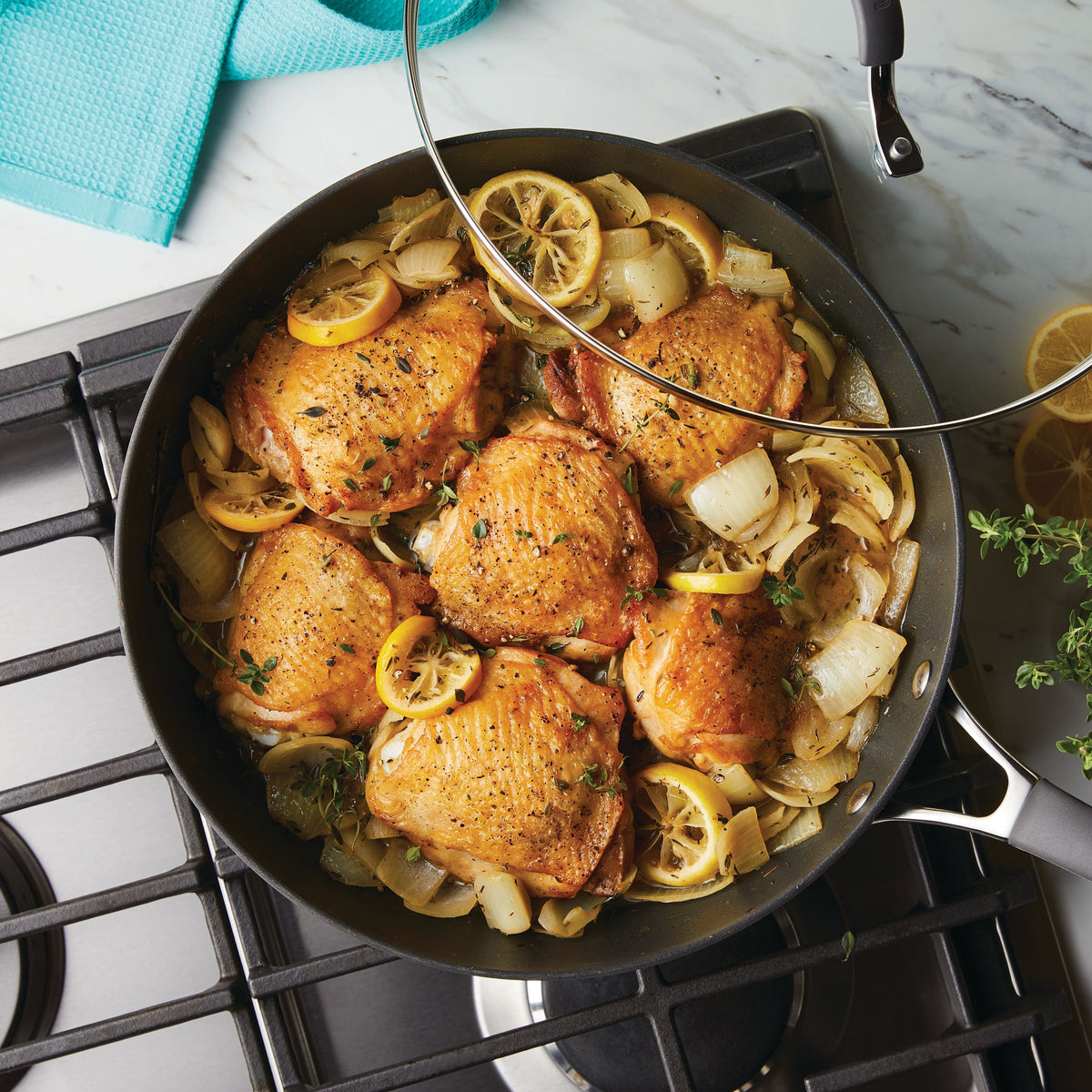 Nonstick Covered Deep Skillet 30cm