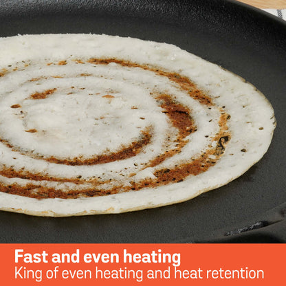 Pre-Seasoned Cast Iron Induction Tawa 24cm