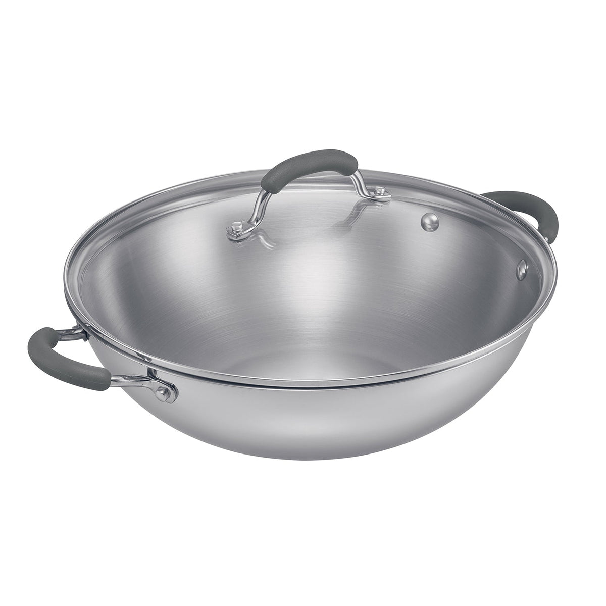 Stainless Steel Induction Covered Wok 32cm