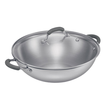 Stainless Steel Induction Covered Wok 32cm