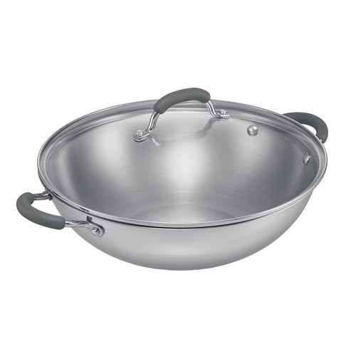 Stainless Steel Induction Covered Wok 32cm