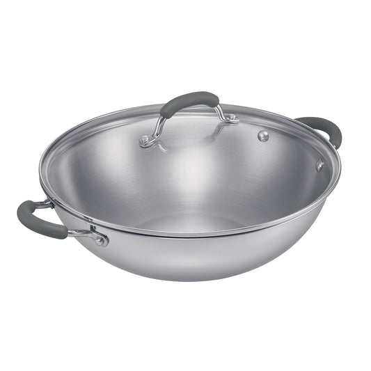 Stainless Steel Induction Covered Wok 32cm
