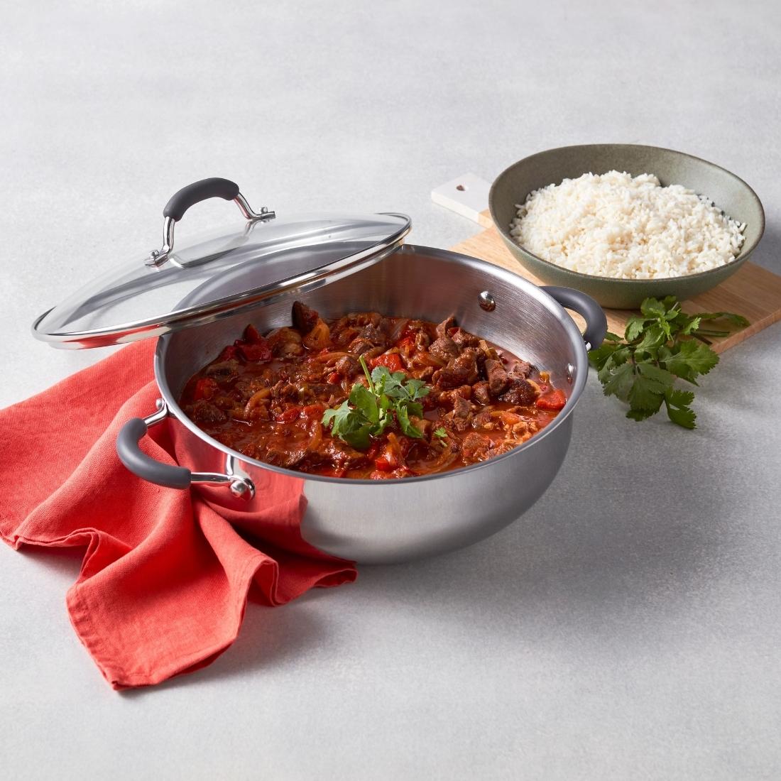Stainless Steel Induction Covered Wok 32cm