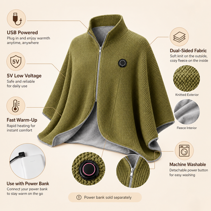 🎁 Give Mom & Dad the Gift of Warmth This Christmas! ❤️ 3 Heat Levels Portable Thermal Wrap