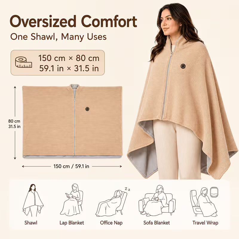🎁 Give Mom & Dad the Gift of Warmth This Christmas! ❤️ 3 Heat Levels Portable Thermal Wrap