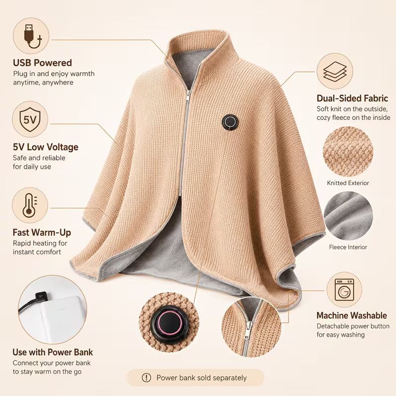 🎁 Give Mom & Dad the Gift of Warmth This Christmas! ❤️ 3 Heat Levels Portable Thermal Wrap