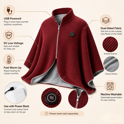 🎁 Give Mom & Dad the Gift of Warmth This Christmas! ❤️ 3 Heat Levels Portable Thermal Wrap